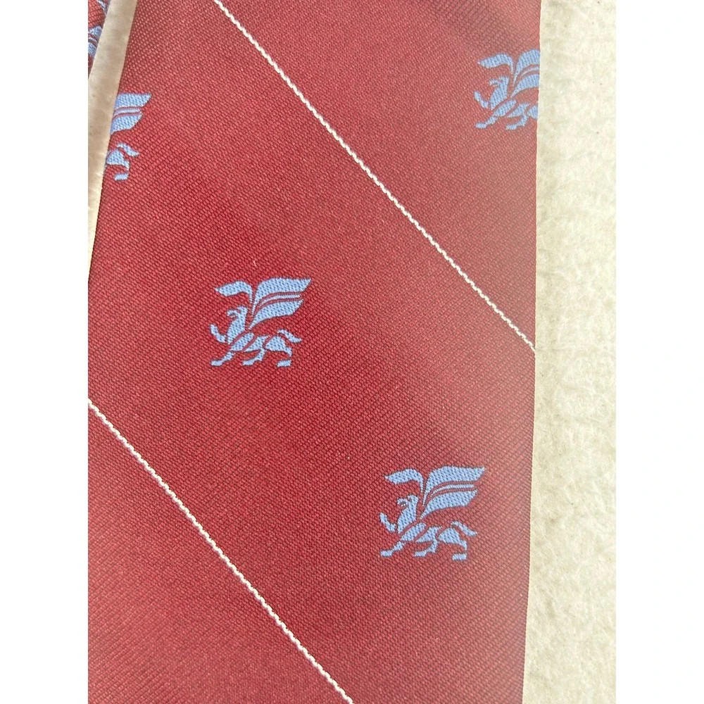 Michael Bruce Creation Necktie Mens OS Burgundy Griffin Crest Preppy